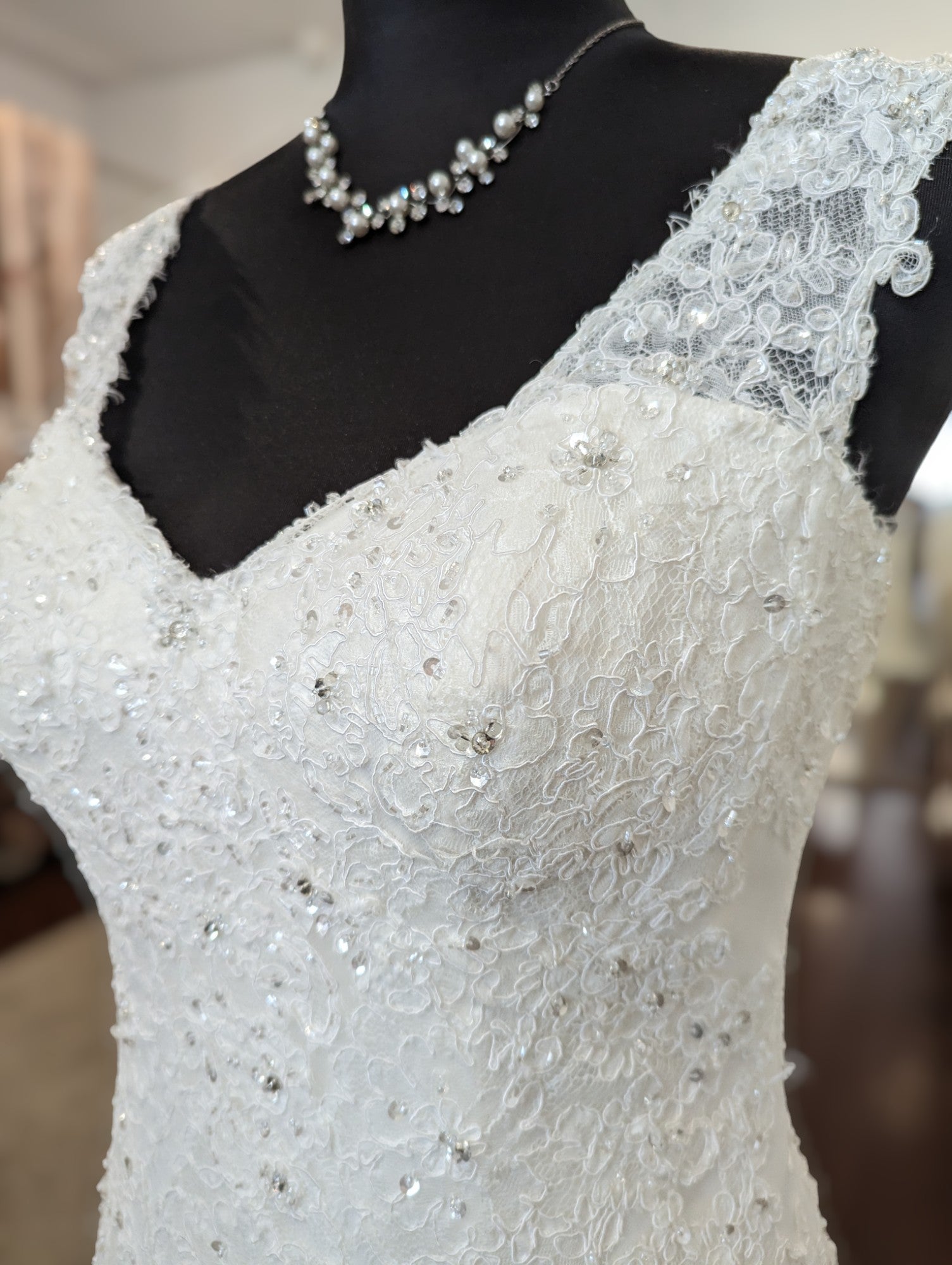 Stella York Lace and Sequin Gown