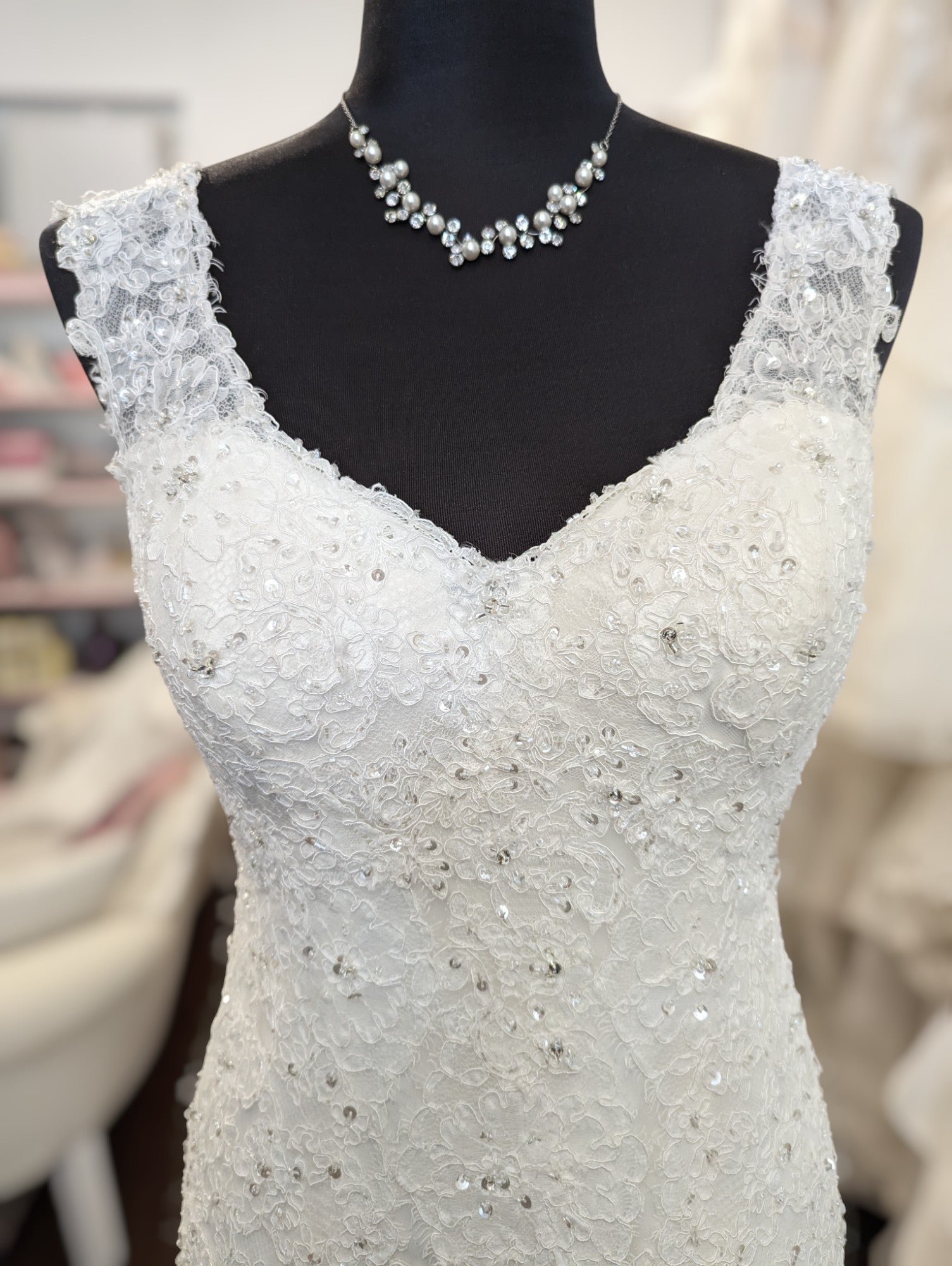 Stella York Lace and Sequin Gown