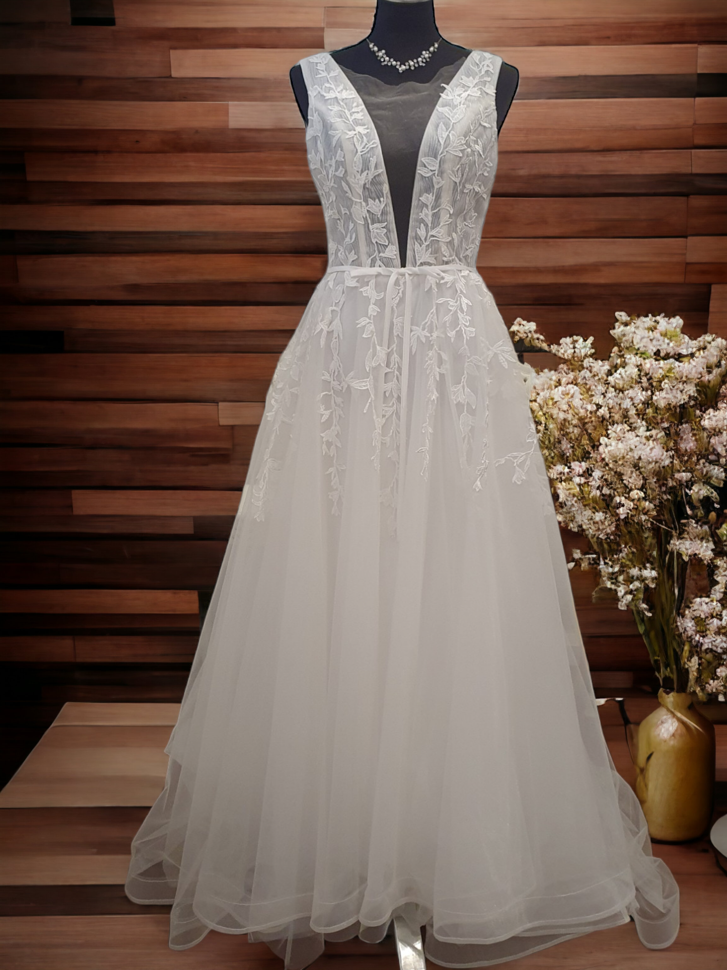 A-Line Sleeveless Gown