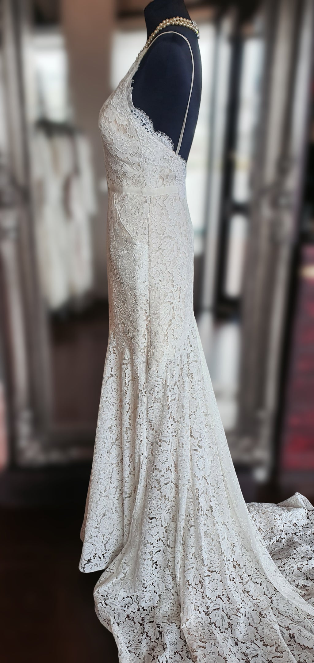 Gemy Maalouf Lace Trumpet Gown