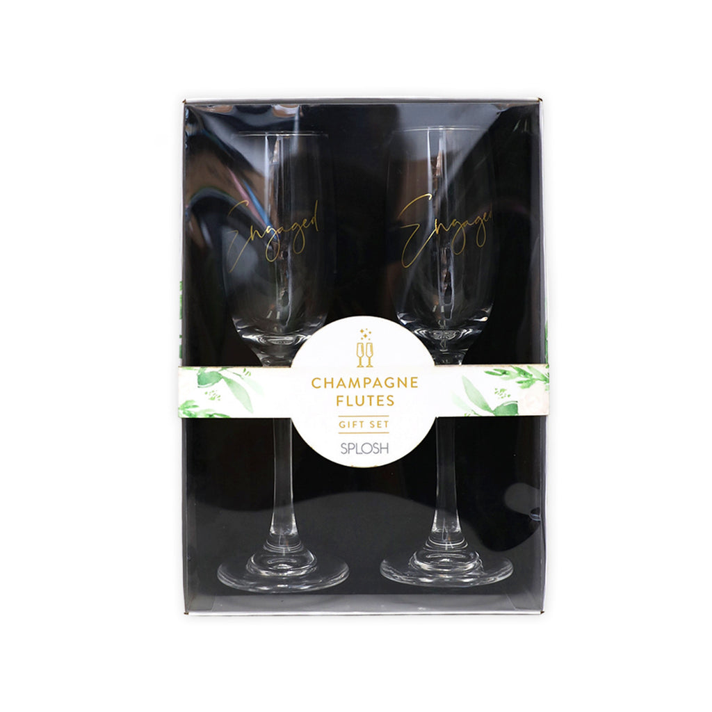 Engaged Champagne Flutes