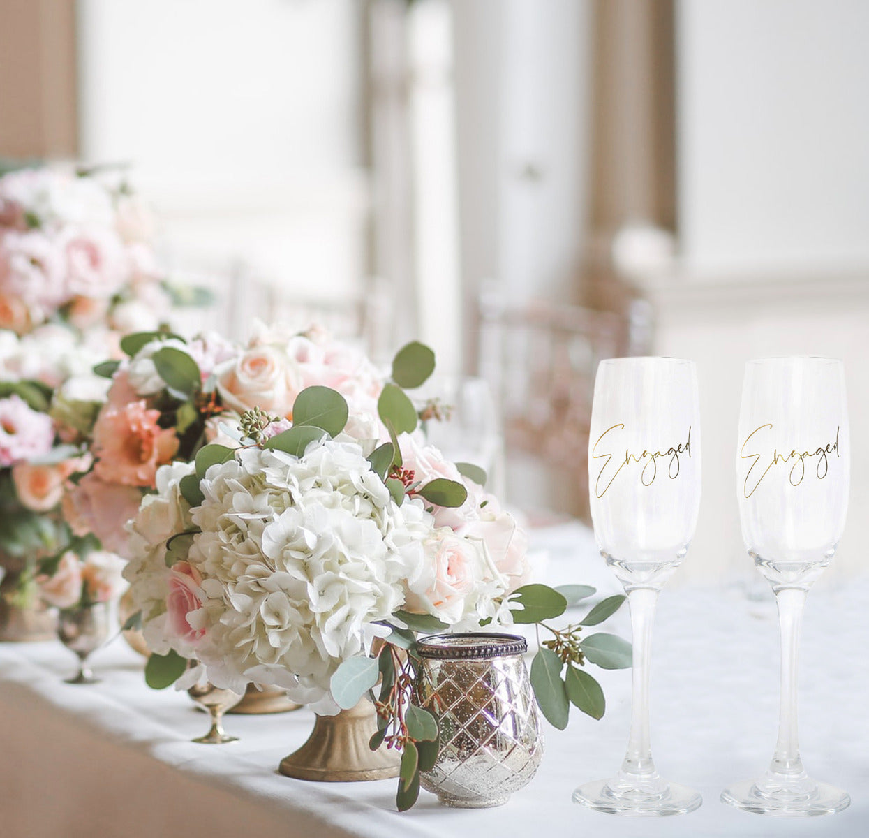 Engaged Champagne Flutes