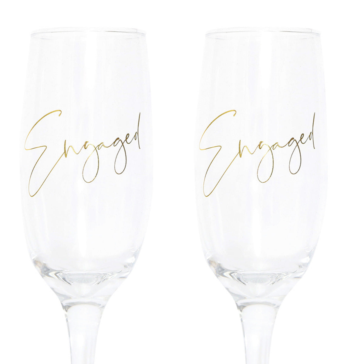 Engaged Champagne Flutes