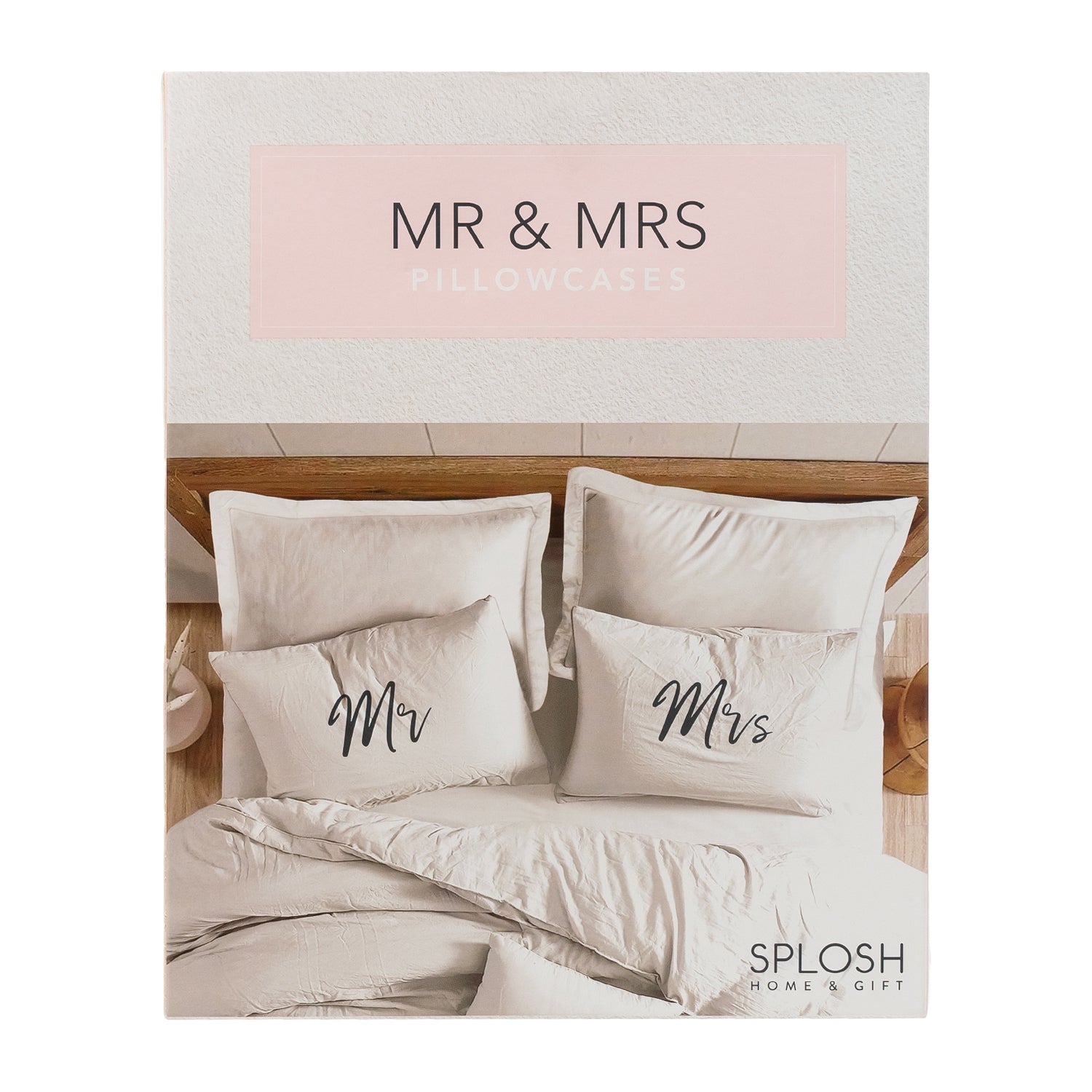 Mr & Mrs Pillowcase Set
