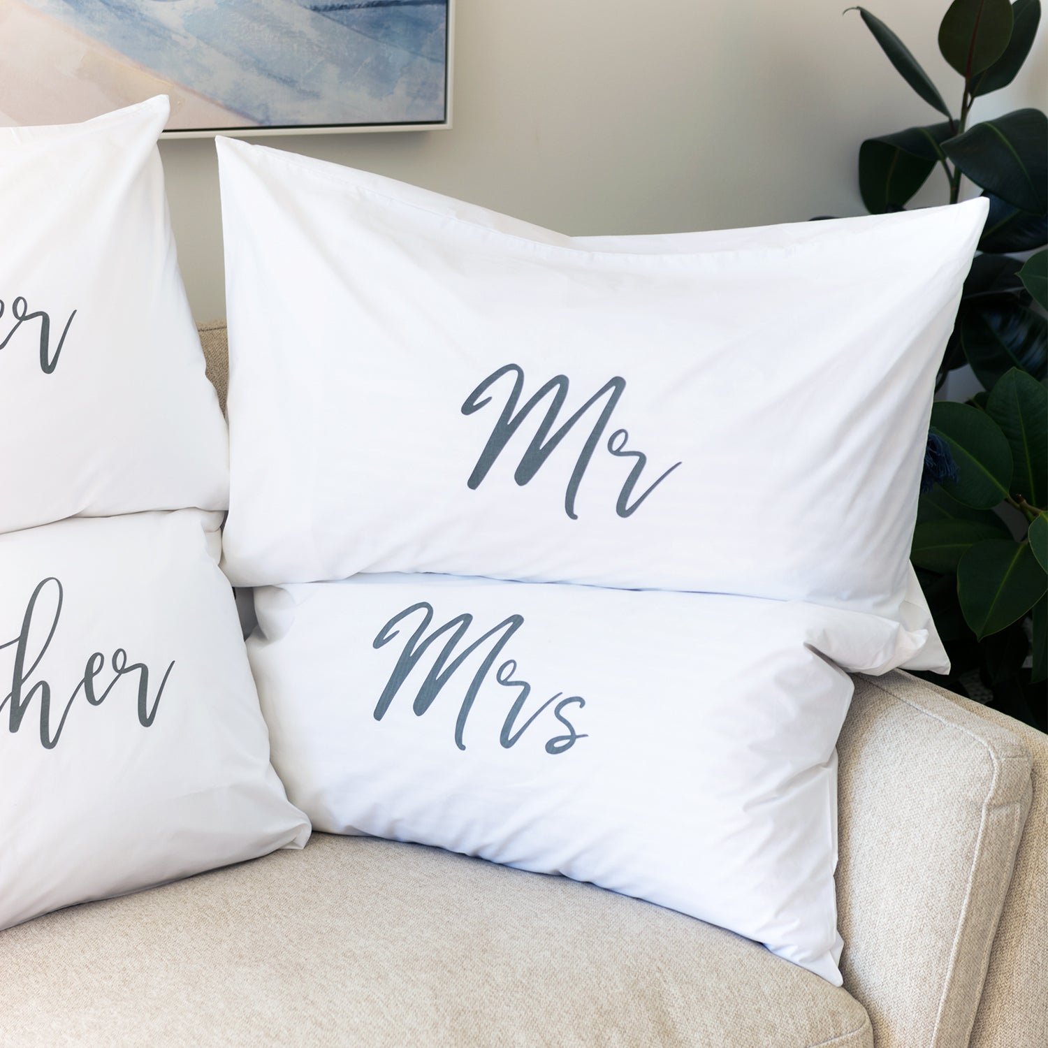 Mr & Mrs Pillowcase Set