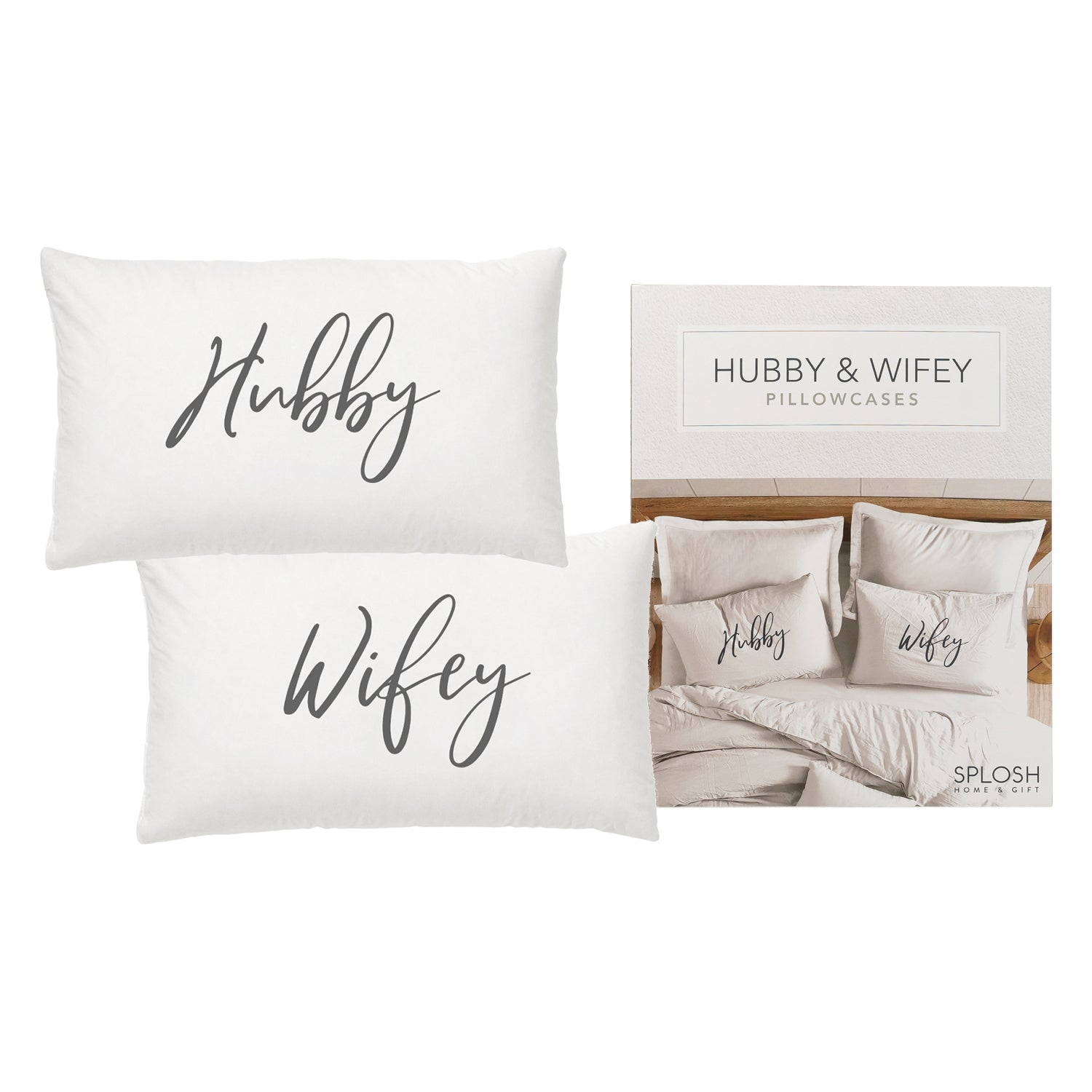 Hubby & Wifey Pillowcase Set