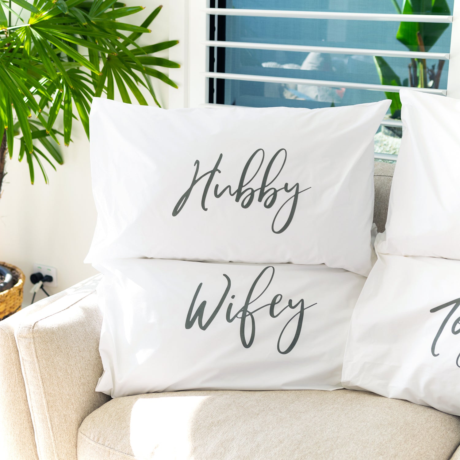 Hubby & Wifey Pillowcase Set
